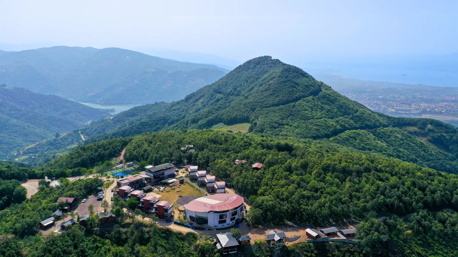 Aerial view of the camp